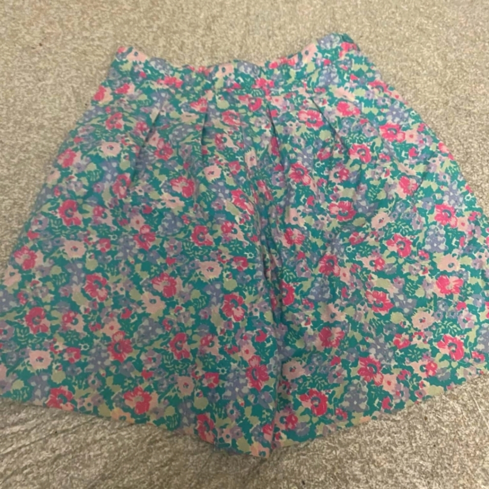 laura ashley shorts 80s floral shorts R3